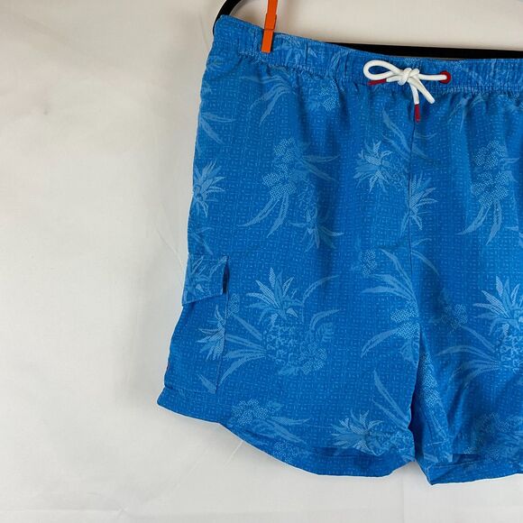 Tommy Bahama Swim Trunks Men's XL Blue Floral Pattern Drawstring Waist Pockets - Picture 5 of 10
